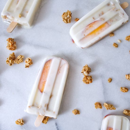 Peaches & Cream Breakfast Popsicles