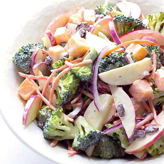 Cheddar Apple Broccoli Salad