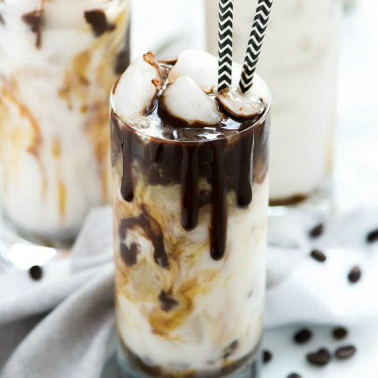 Iced Coconut Milk Mocha Macchiato