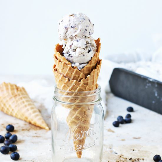 Blueberry Mascarpone Ice Cream