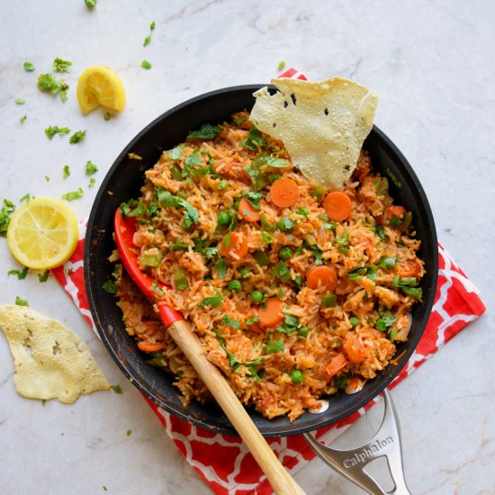 Mumbai Tawa Pulao (Rice) Vegan