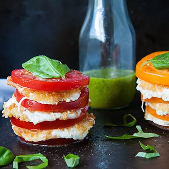 Fried Mozzarella Caprese Salad