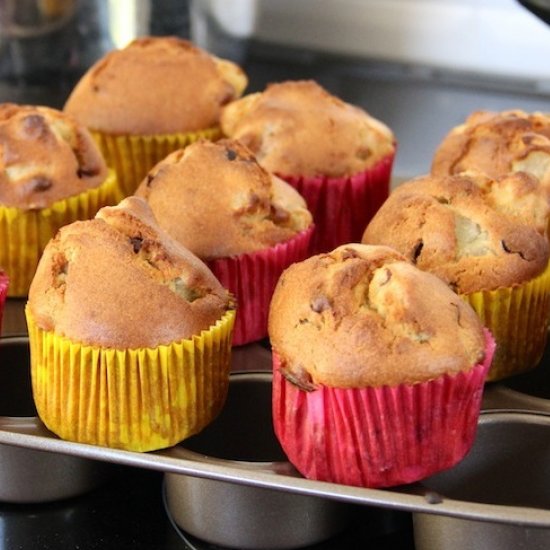 Pear Chocolate Kamut Muffins