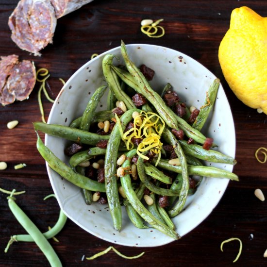 Green Beans with Chorizo