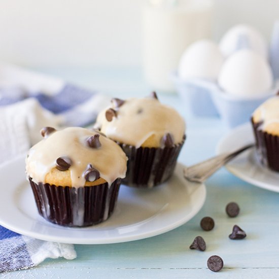 Glazed Chocolate Chip Muffins