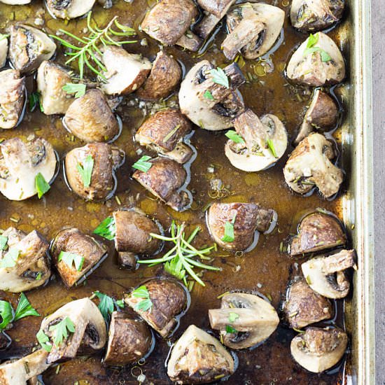 roasted rosemary garlic mushrooms