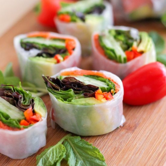 Smoked Salmon Avocado Summer Rolls