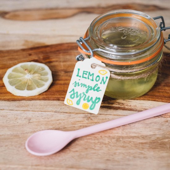 DIY Lemon Infused Simple Syrup