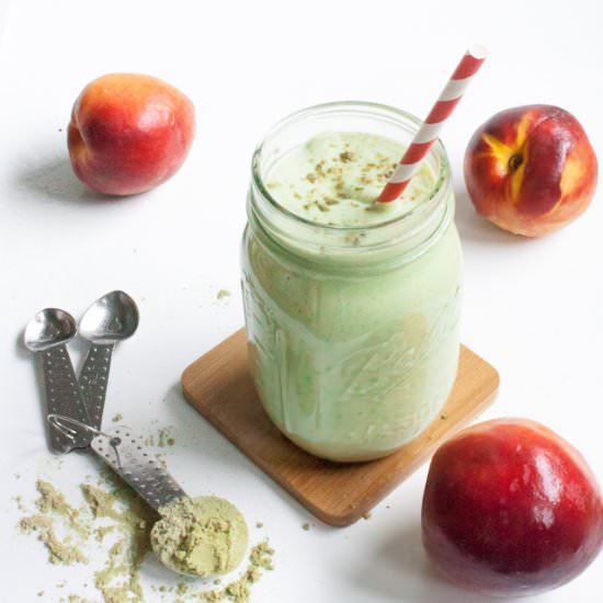 Perfect Peach Matcha Milkshake