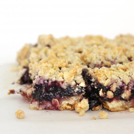 Blueberry Jam Crumble Bars