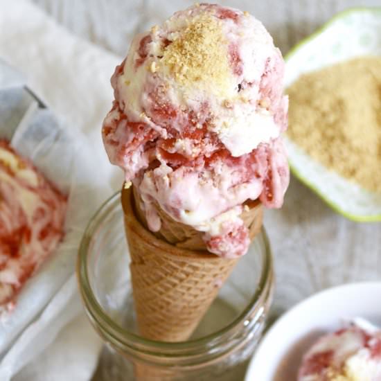 Strawberry No-Churn Ice Cream