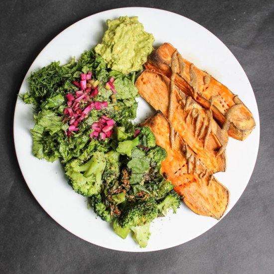 Sweet Potato Veggie Plate