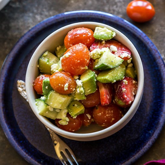 Tomato Avocado Cucumber Salad