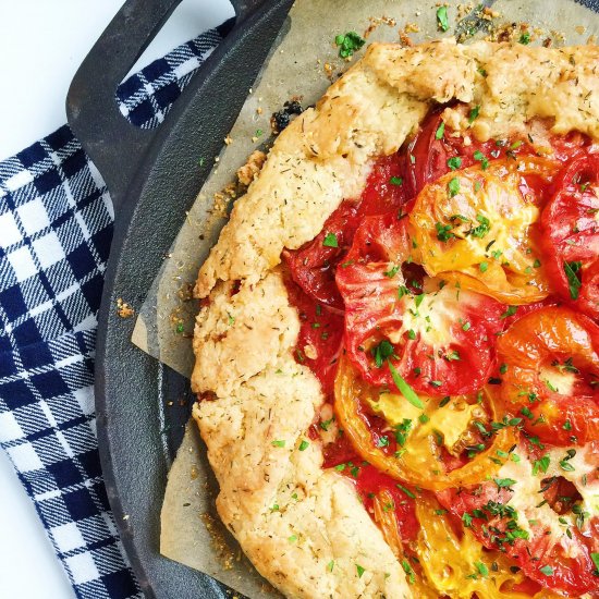 Heirloom Tomato Manchego Crostata