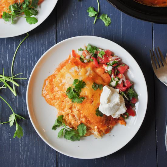 Stacked Chicken Enchiladas