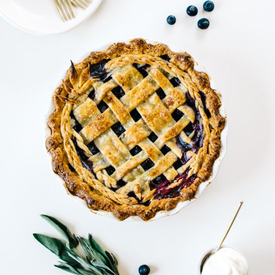 Sage Blueberry Pie