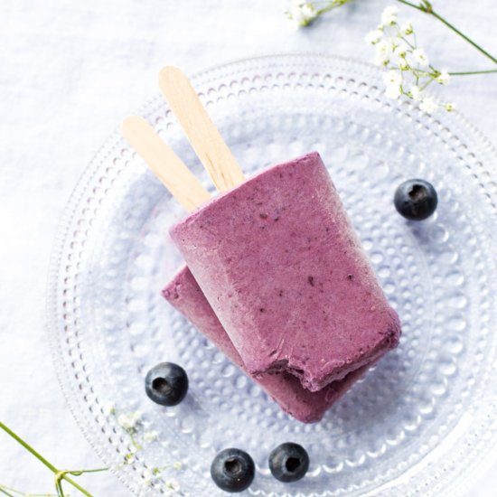 Blueberry popsicles