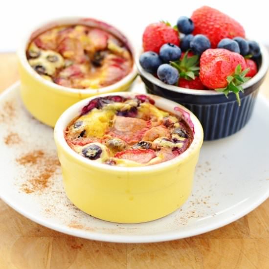 Breakfast egg quinoa with berries