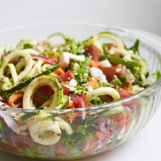 Zucchini Noodle Spaghetti Salad