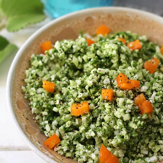 Chimichurri Sauce Cauliflower Rice