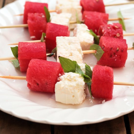 Watermelon Feta Kabobs