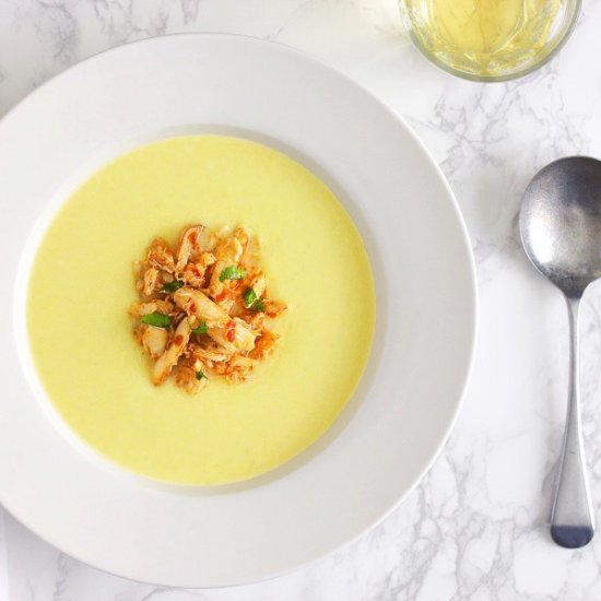 Vichyssoise with Chilli Crab