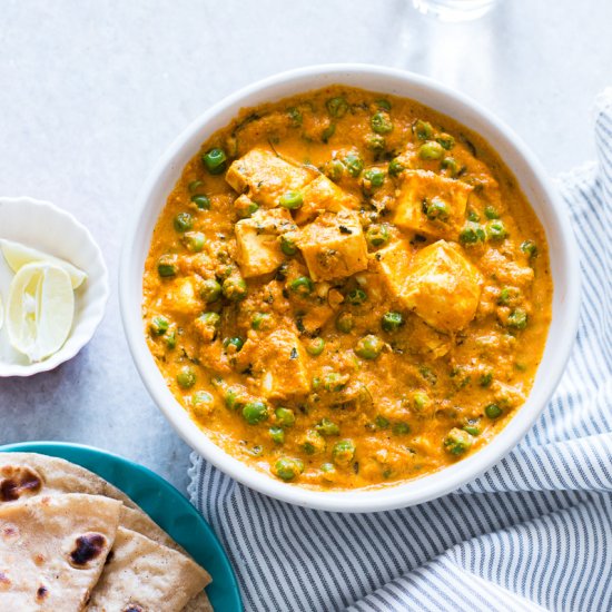 Creamy Matar Paneer Curry