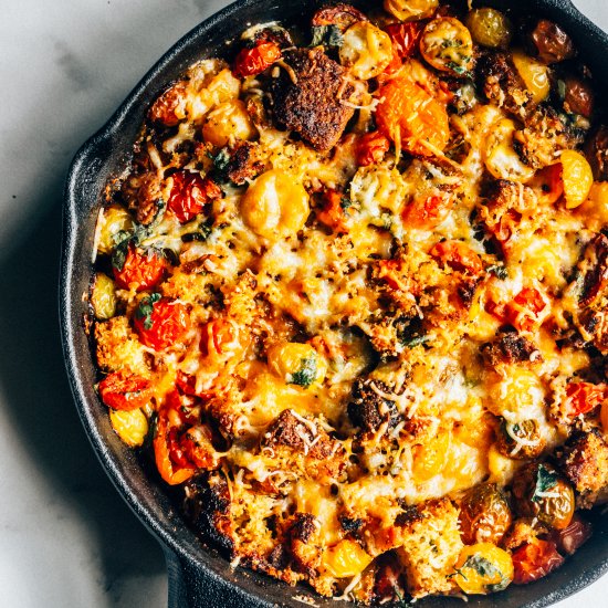 Scalloped Tomatoes with Cornbread