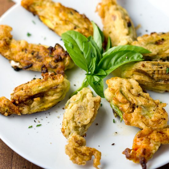 Gluten Free Fried Squash Blossom