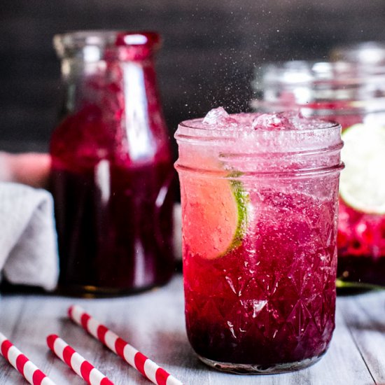 Honey Sweetened Fresh Cherry Limeade