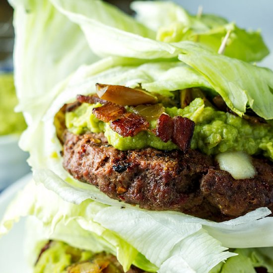 Guacamole Bacon Burger Wrap