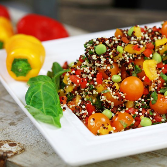 Raw Vegan Mediterranean Quinoa