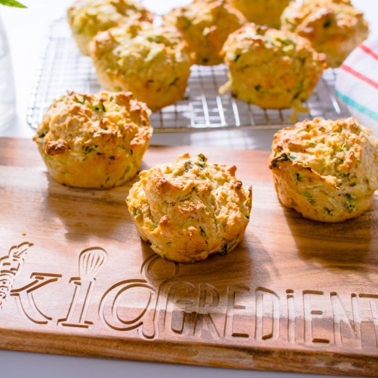 Haloumi, Zucchini and Mint Muffins