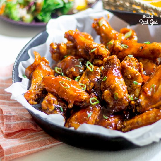 Peach Chipotle Honey Wings