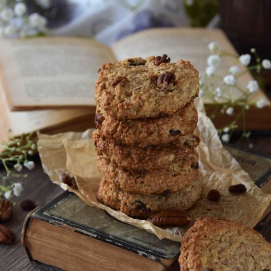 Pecan Oatmeal Cookies with Raisins