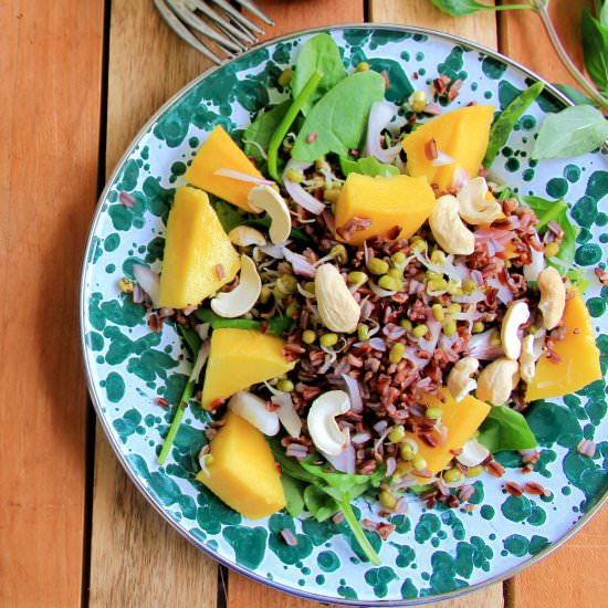 Black Rice, Mango Salad with Pesto