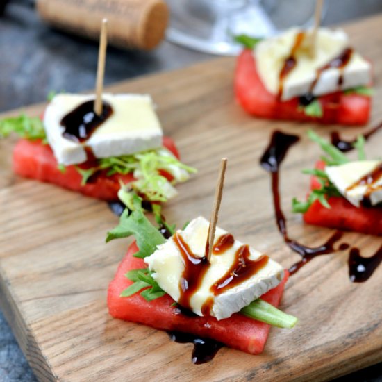 Watermelon Brie Bites