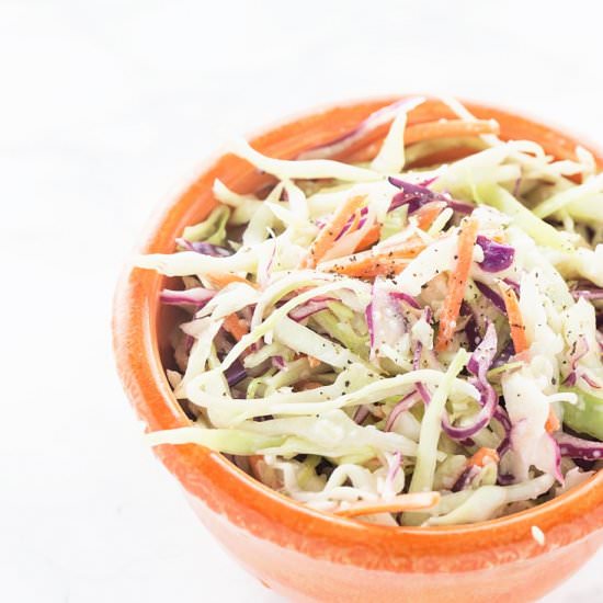 Easy Non-Dairy Coleslaw