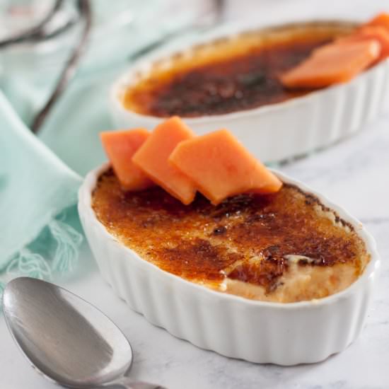 Papaya Creme Brulee