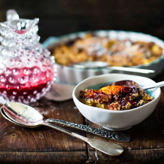 Nectarine and Blueberry Crumble