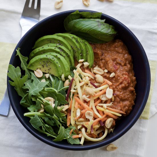 African Peanut Quinoa Budha Bowl