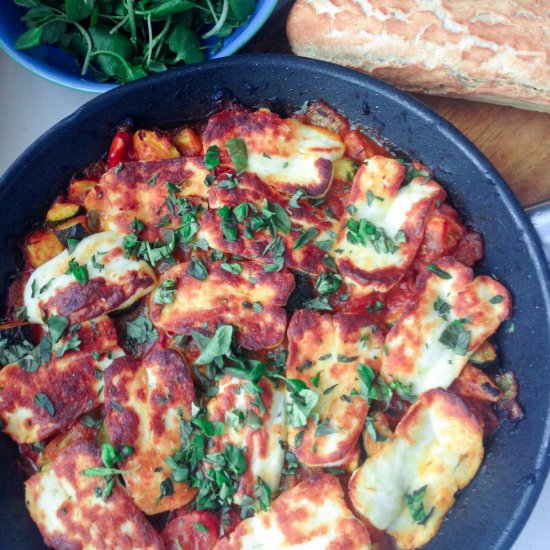 Tomato and Halloumi Bake