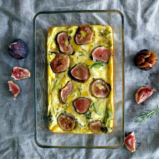 Rustic Frittata with Figs & Avocado