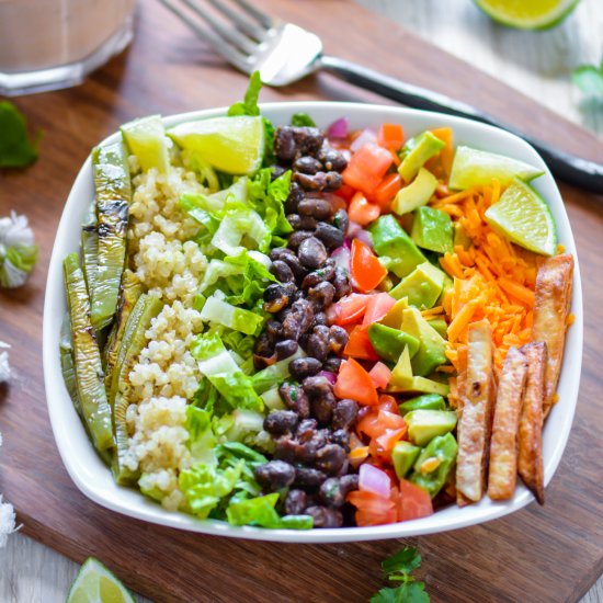 Beans and Quinoa Burrito Bowl