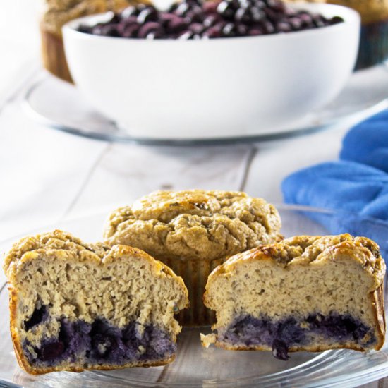 Healthy blueberry muffins