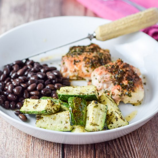 Easy Herb Roasted Zucchini