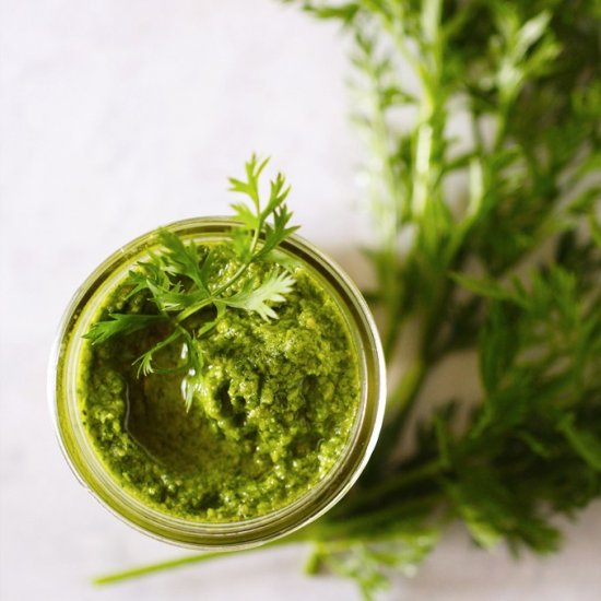 Carrot-Top Pesto