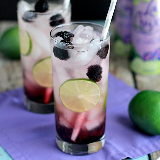 Blackberry Lime Vodka Fizz