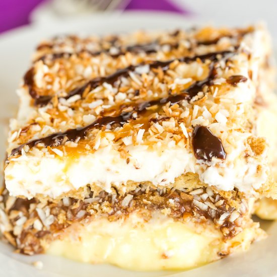 Samoa Icebox Cake