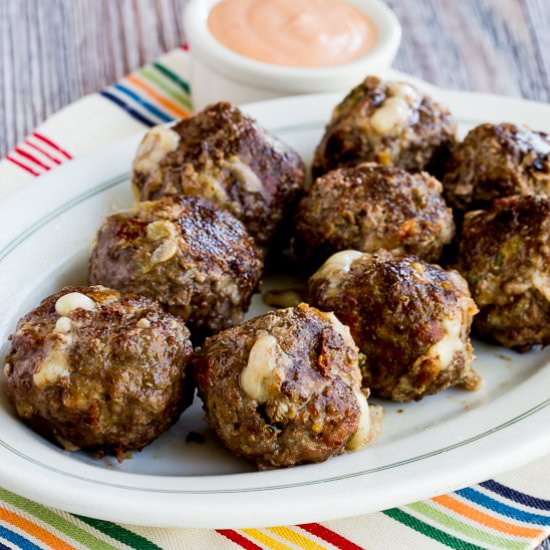 Grilled Bacon Cheeseburger Meatballs